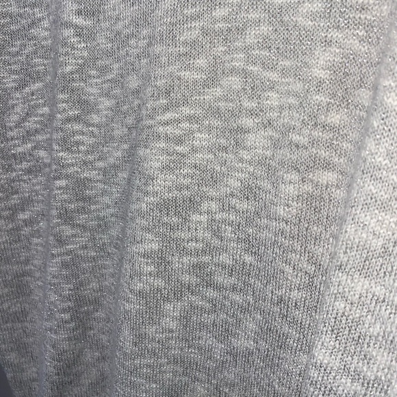 Liz Claiborne lightweight Sweater with Shimmer in White/Gray/Silver Size XL - Picture 6 of 7